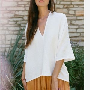 Miranda Bennett muse top in cotton gauze